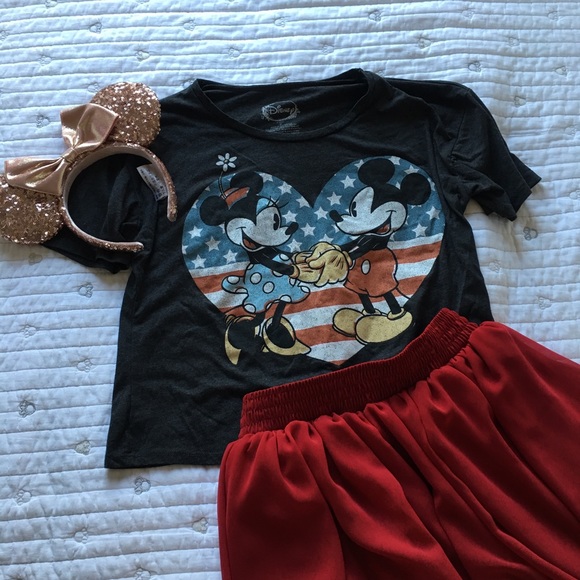 Disney Tops - Mickey and Minnie crop shirts